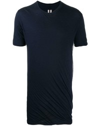 T-shirt girocollo blu scuro di Rick Owens