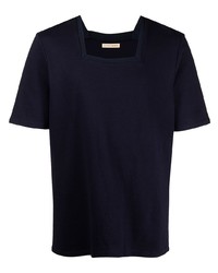 T-shirt girocollo blu scuro di ROMEO HUNTE