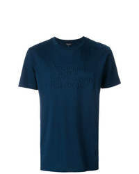 T-shirt girocollo blu scuro di Ron Dorff