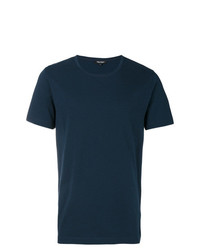 T-shirt girocollo blu scuro di Ron Dorff