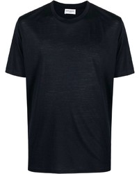 T-shirt girocollo blu scuro di Saint Laurent
