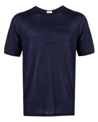 T-shirt girocollo blu scuro di Saint Laurent