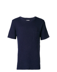 T-shirt girocollo blu scuro di Saturdays Nyc