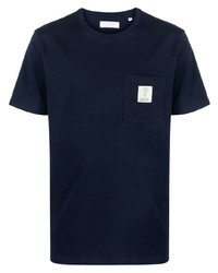 T-shirt girocollo blu scuro di Societe Anonyme