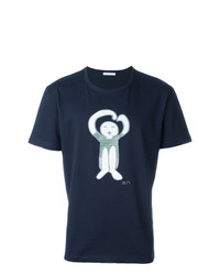 T-shirt girocollo blu scuro di Societe Anonyme