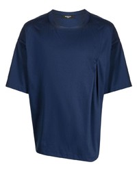T-shirt girocollo blu scuro di SONGZIO