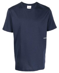 T-shirt girocollo blu scuro di Soulland