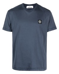 T-shirt girocollo blu scuro di Stone Island