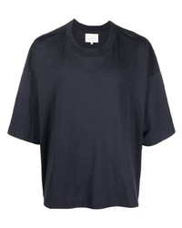 T-shirt girocollo blu scuro di Studio Nicholson