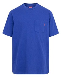 T-shirt girocollo blu scuro di Supreme