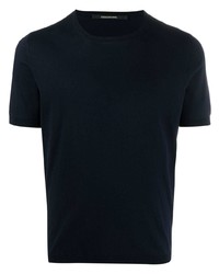 T-shirt girocollo blu scuro di Tagliatore