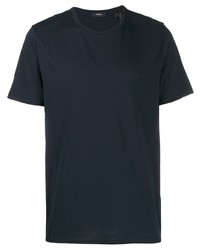 T-shirt girocollo blu scuro di Theory