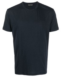 T-shirt girocollo blu scuro di Tom Ford