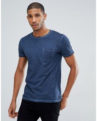 T-shirt girocollo blu scuro di Tom Tailor