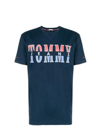 T-shirt girocollo blu scuro di Tommy Jeans