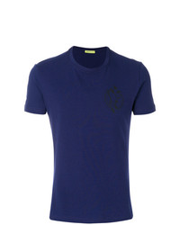 T-shirt girocollo blu scuro di Versace Jeans