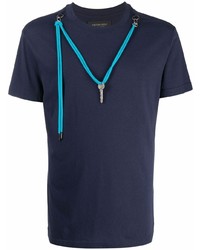 T-shirt girocollo blu scuro di Viktor & Rolf