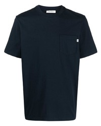 T-shirt girocollo blu scuro di Wood Wood