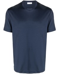 T-shirt girocollo blu scuro di Xacus