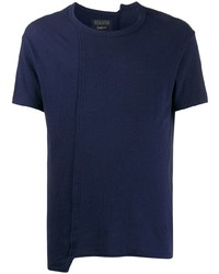 T-shirt girocollo blu scuro di Yohji Yamamoto