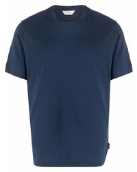 T-shirt girocollo blu scuro di Z Zegna