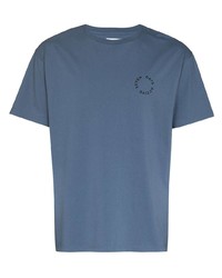 T-shirt girocollo blu di 7 days active