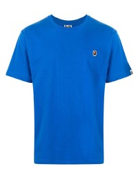 T-shirt girocollo blu di A Bathing Ape