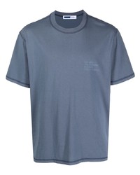 T-shirt girocollo blu di AFFIX