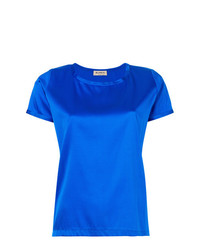 T-shirt girocollo blu di Blanca