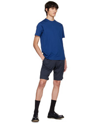 T-shirt girocollo blu di Sunspel