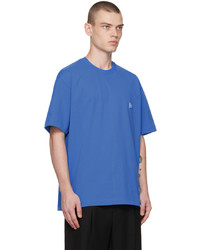 T-shirt girocollo blu di Solid Homme