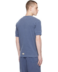 T-shirt girocollo blu di Nigel Cabourn