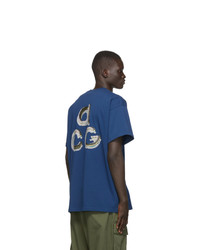 T-shirt girocollo blu di Nike