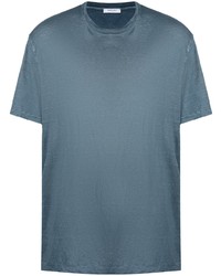 T-shirt girocollo blu di Boglioli