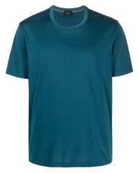 T-shirt girocollo blu di Brioni