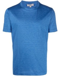 T-shirt girocollo blu di Canali