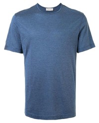 T-shirt girocollo blu di Cerruti 1881