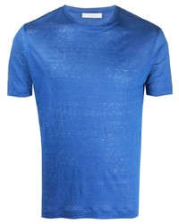 T-shirt girocollo blu di Cruciani