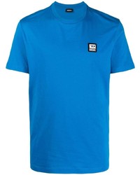 T-shirt girocollo blu di Diesel