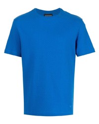T-shirt girocollo blu di Emporio Armani