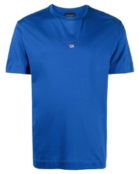T-shirt girocollo blu di Emporio Armani