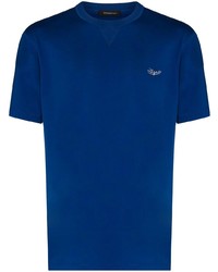 T-shirt girocollo blu di Ermenegildo Zegna