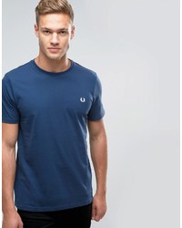 T-shirt girocollo blu di Fred Perry