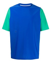 T-shirt girocollo blu di Fumito Ganryu