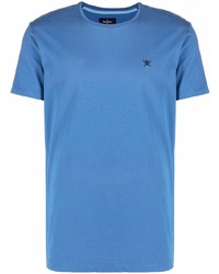 T-shirt girocollo blu di Hackett