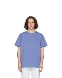 T-shirt girocollo blu di JW Anderson