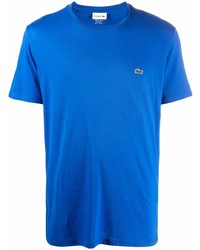 T-shirt girocollo blu di Lacoste
