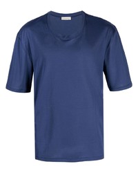 T-shirt girocollo blu di Laneus