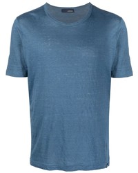 T-shirt girocollo blu di Lardini