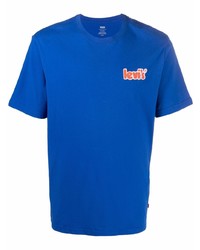 T-shirt girocollo blu di Levi's